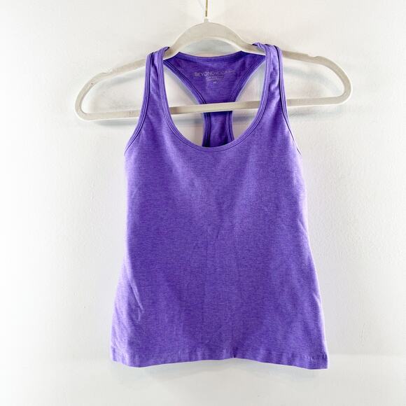 Beyond Yoga Spacedye Step Up Racerback Tank Top Indigo Heather Purple XS - Picture 2 of 6